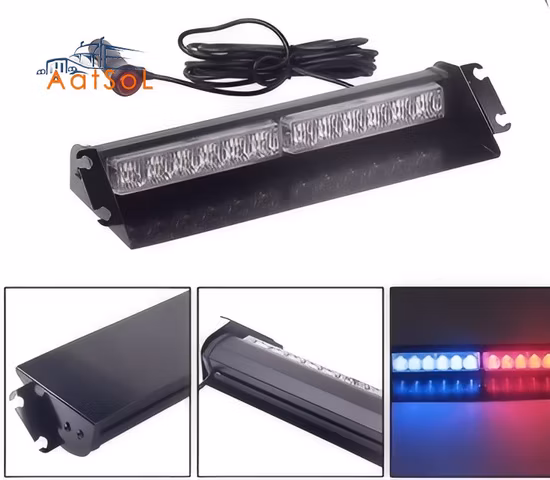 Haibang Bleu LED Moto Vélo Avertissement De Sécurité Stroboscope Télescopique Poteau Arrière Balise Lumineuse