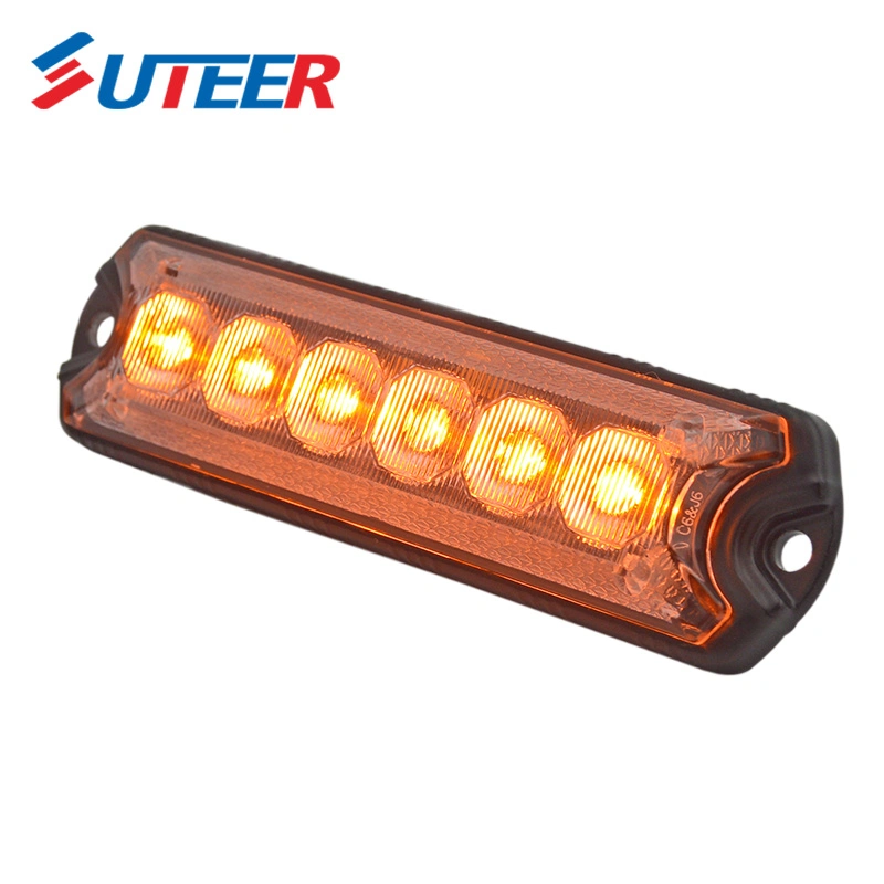 Hot Sale Slim Thin Car Ambulance Perimeter Warning 6 LED Strobe Lighthead (LH86)