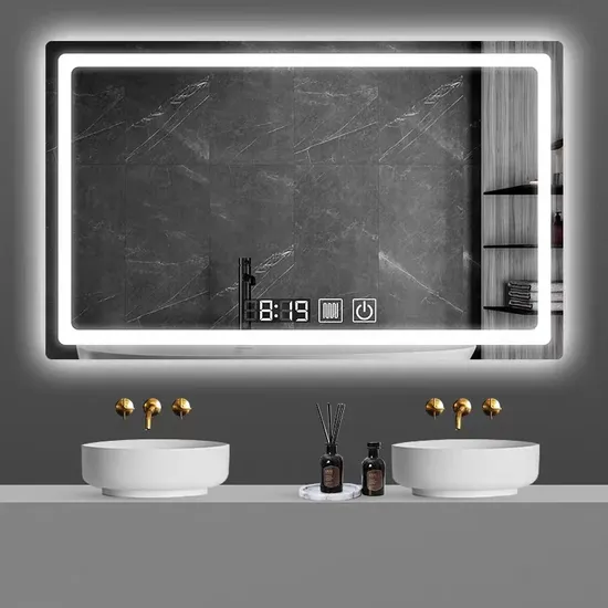 Miroir de vanité de pare-soleil de voiture de LED Rechargeable avec des lumières miroir de maquillage de voyage pour le miroir de salle de bains