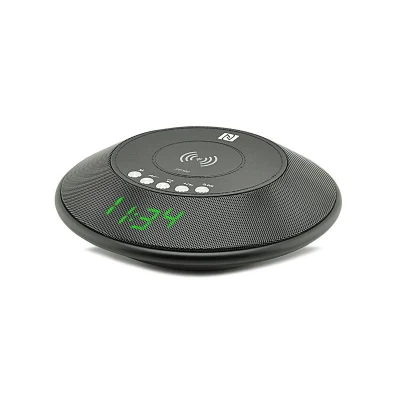 Réveil haut-parleur Bluetooth sans fil nouveau chargeur sans fil Qi haut-parleur Bluetooth Portable