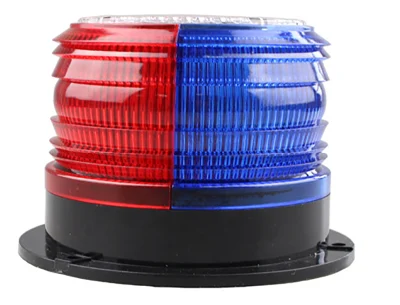 Haute qualité énergie solaire bleu et rouge LED lampe stroboscopique de circulation clignotant avertissement balise de secours Flare LED rechargeable voyant d'avertissement